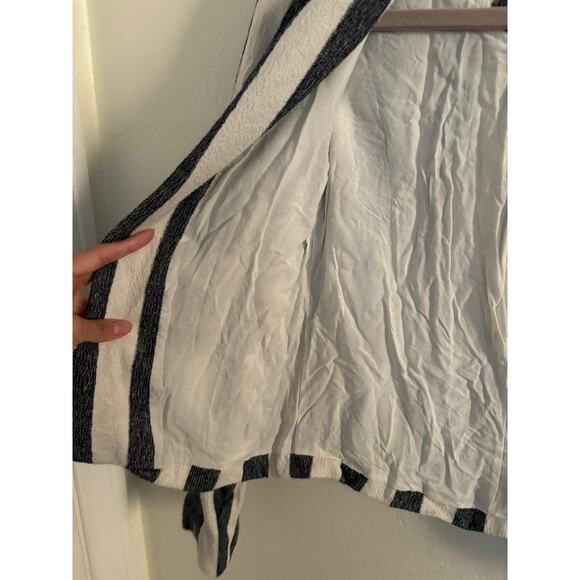 Mango Blazer Women's XXS Black Striped White Casual Jacket Open - Picture 5 of 6